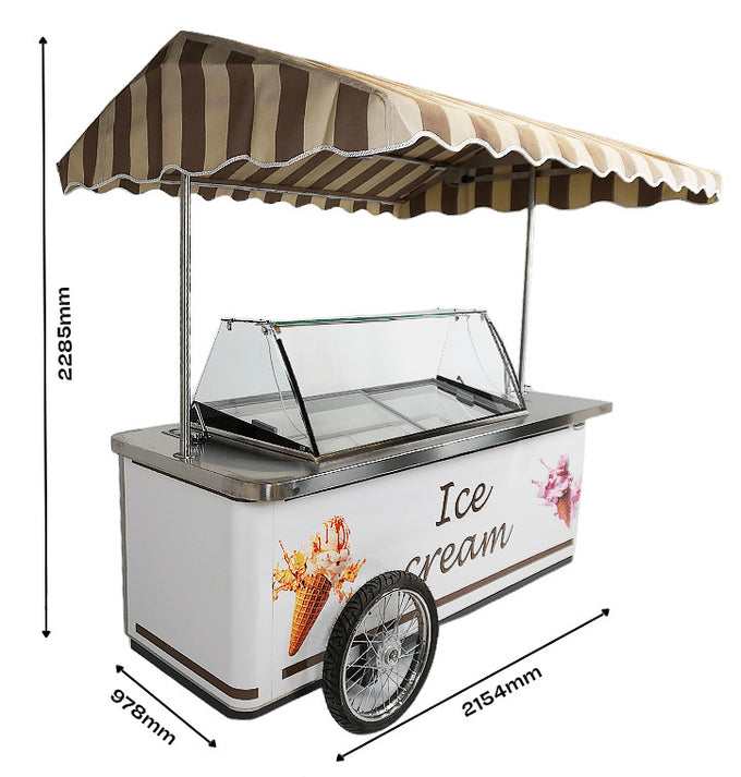 Chariot à glace mobile Rhodos 9x5 litres 354 l Combisteel - vue 3 - Vitrine à Glace pro CHR - Cuistéo