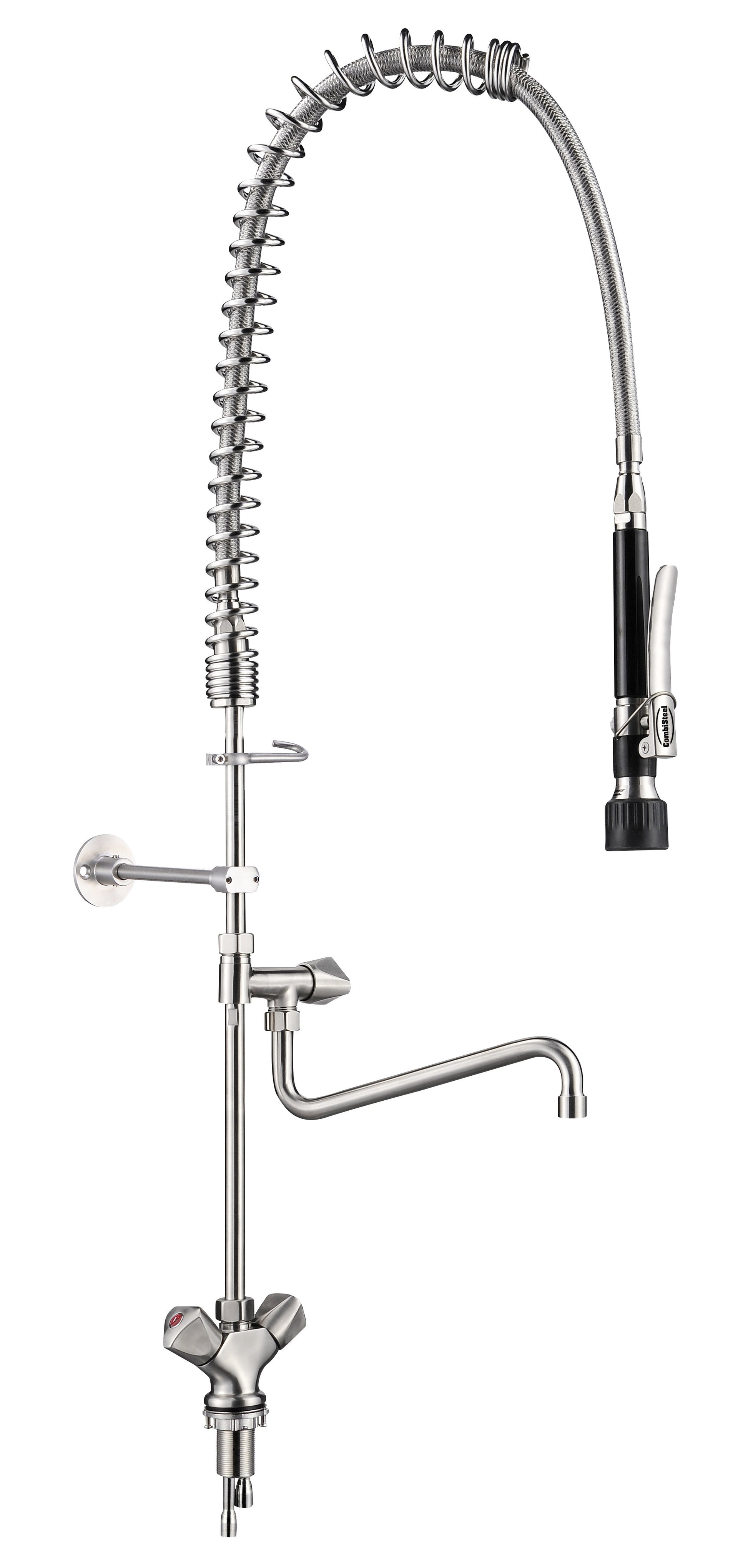Pré douche de rinçage avec 1 trou 390x975 mm Combisteel - Robinetterie professionnel CHR - matériel cuisine pro - Cuistéo