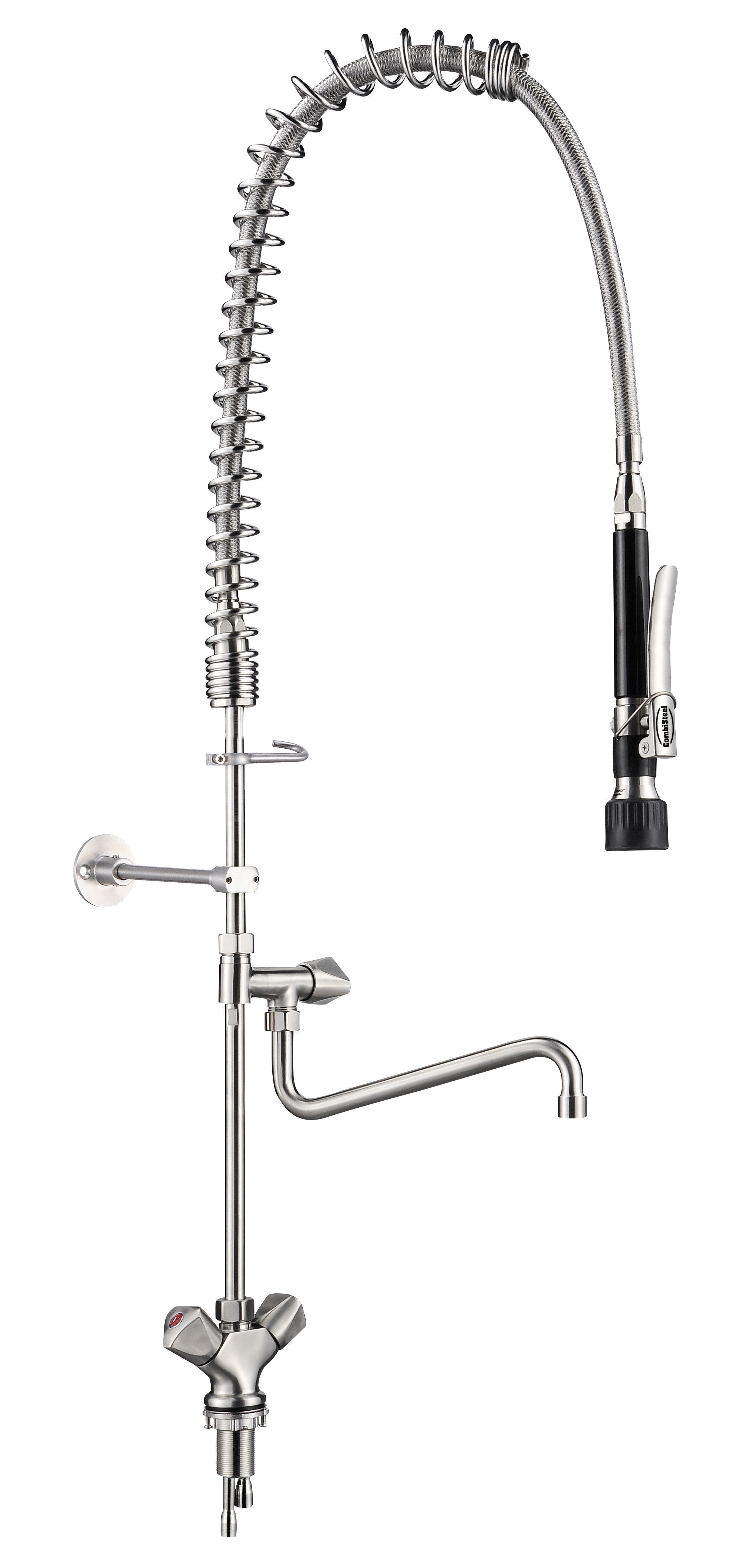 Pré douche de rinçage avec 1 trou 390x975 mm Combisteel - Robinetterie professionnel CHR - matériel cuisine pro - Cuistéo