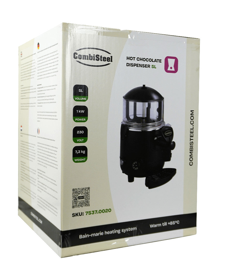 Distributeur de chocolat chaud 5l Noir 1 kw Combisteel - vue 2 - Chocolatière professionnelle pro CHR - Cuistéo