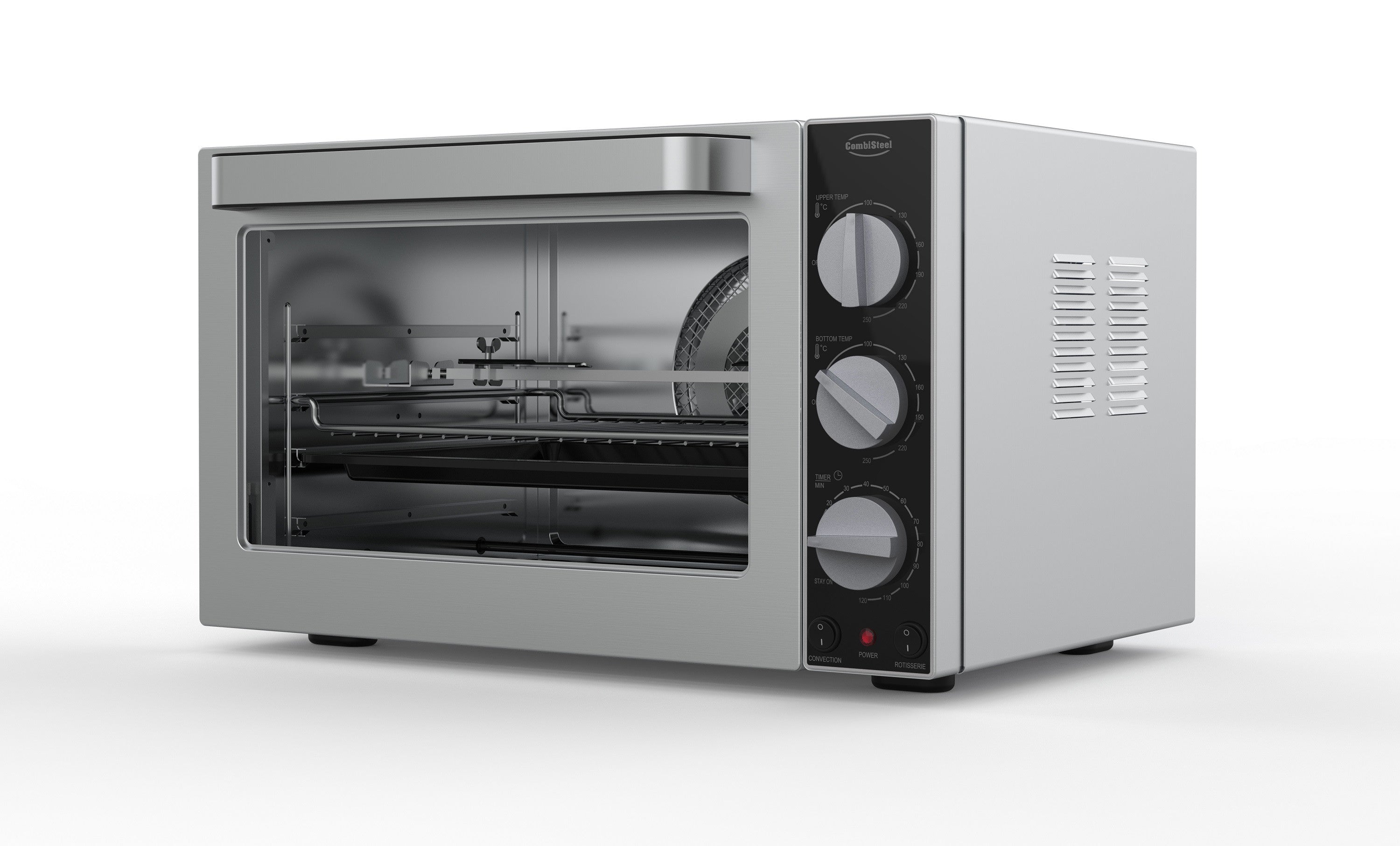 Four à convection électrique Fonction rôtisserie Température +100/+250 42 l Combisteel - vue 2 - Four à convection pro CHR - Cuistéo