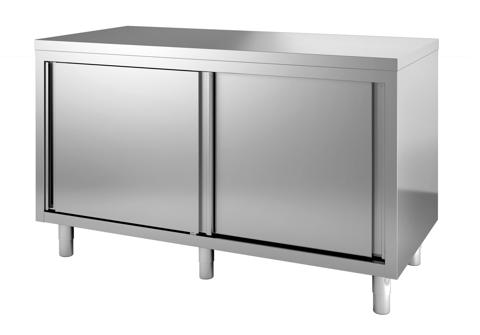 Meuble bas avec portes coulissantes 2500x800x850 mm Combisteel - Meuble bas inox professionnel CHR - matériel cuisine pro - Cuistéo