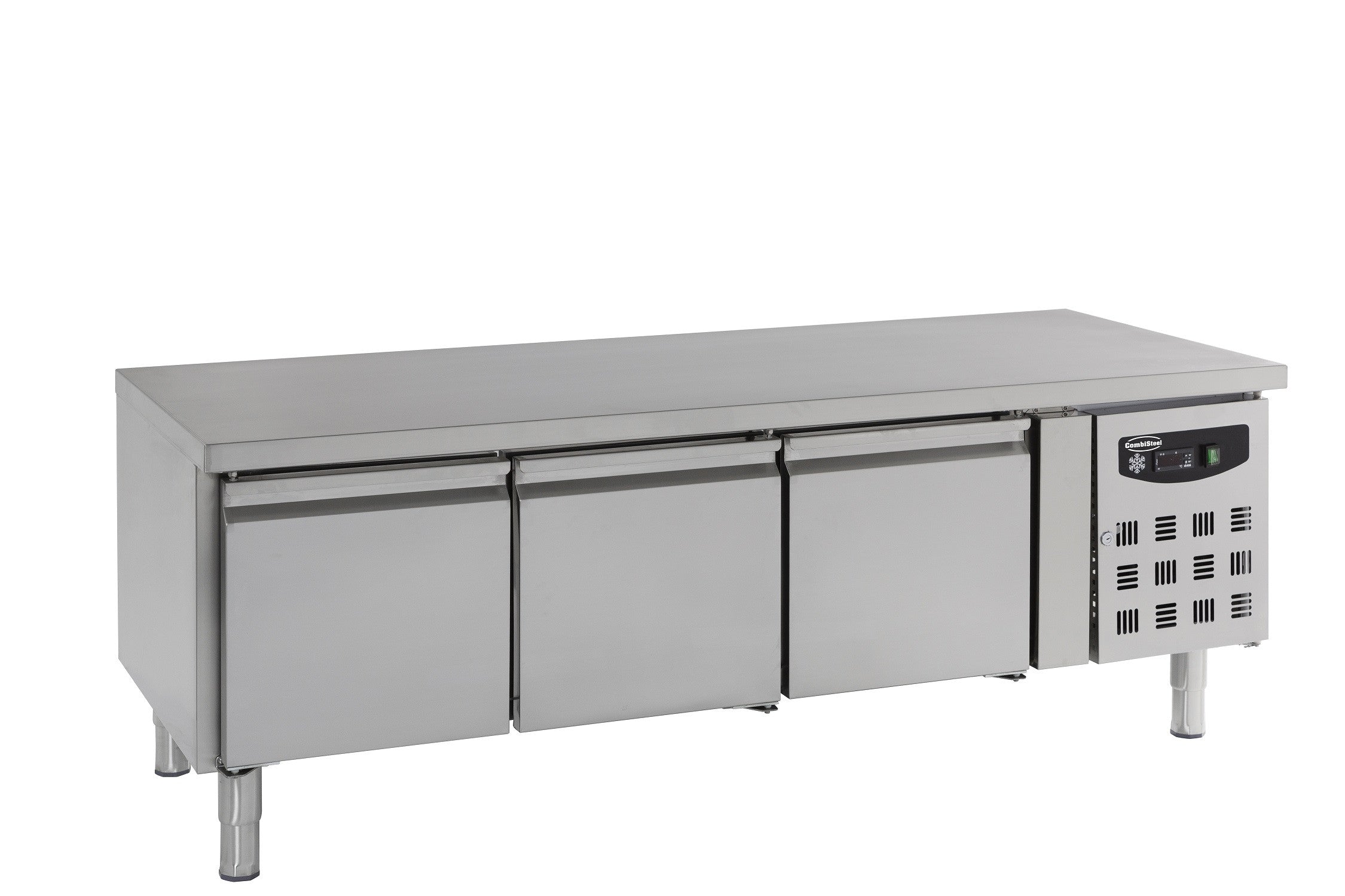Table réfrigérée positive CHR 3 portes Inox 1600x700x650 mm 0.26 kw 260 l Combisteel - Soubassement Réfrigéré professionnel CHR - matériel cuisine pro - Cuistéo