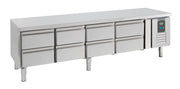 Table réfrigérée positive CHR 8 tiroirs Acier inoxydable 2000x700x650 mm 0.27 kw 402 l Combisteel - Soubassement Réfrigéré professionnel CHR - matériel cuisine pro - Cuistéo