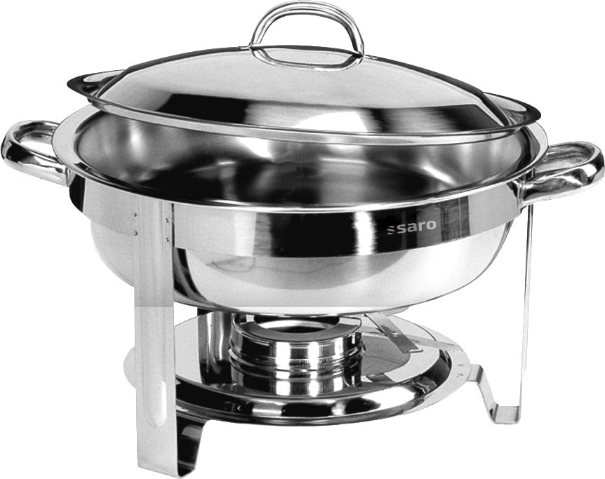 Chauffe-plat - Inox - Rond Ø340mm - 4L - CARLA Saro - Chafing dish professionnel CHR - matériel cuisine pro - Cuistéo