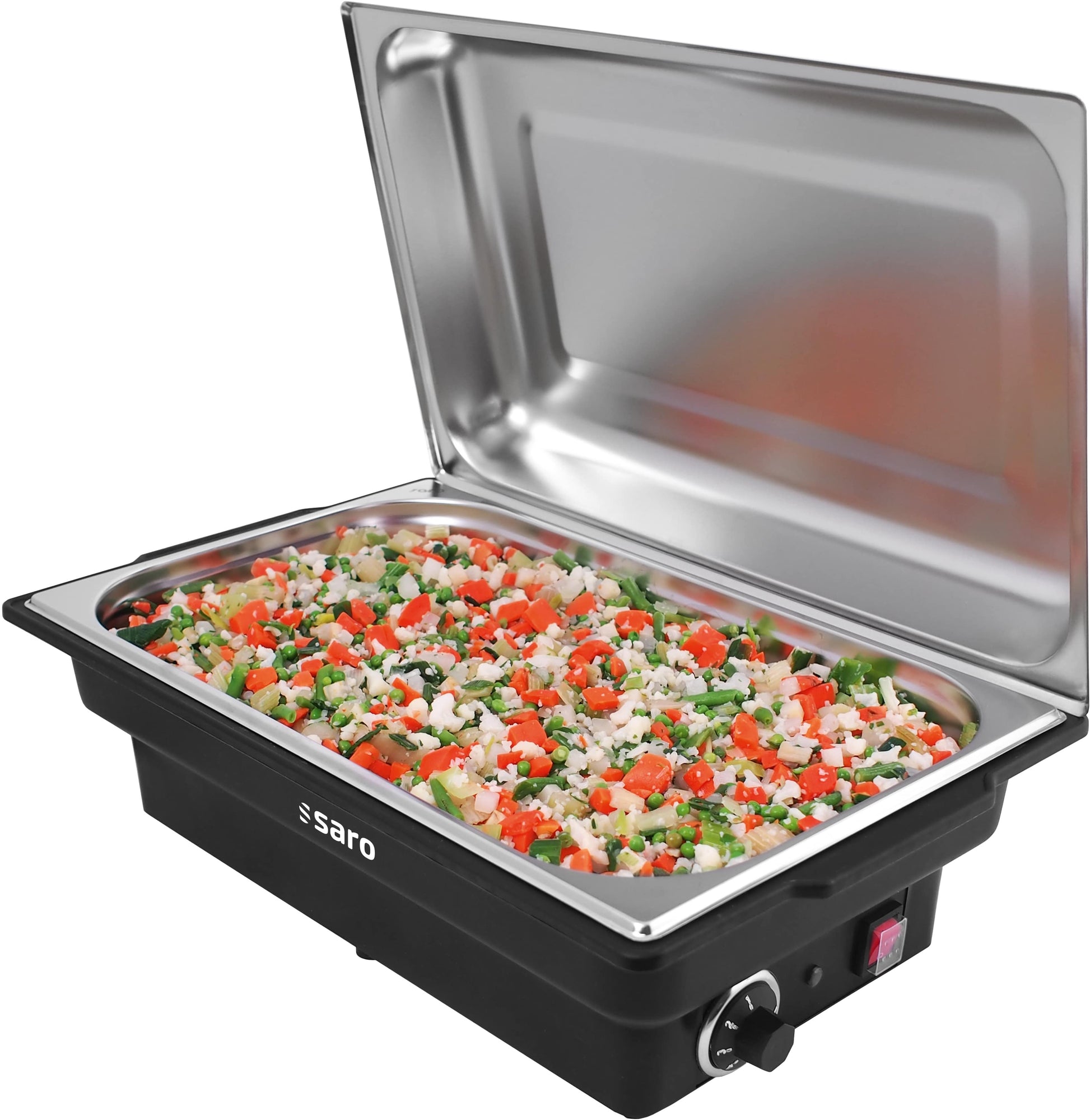 Chauffe-plat électrique - Inox - GN 1/1 - 0,9kW - LORENA 3 L Saro - Chafing dish professionnel CHR - matériel cuisine pro - Cuistéo