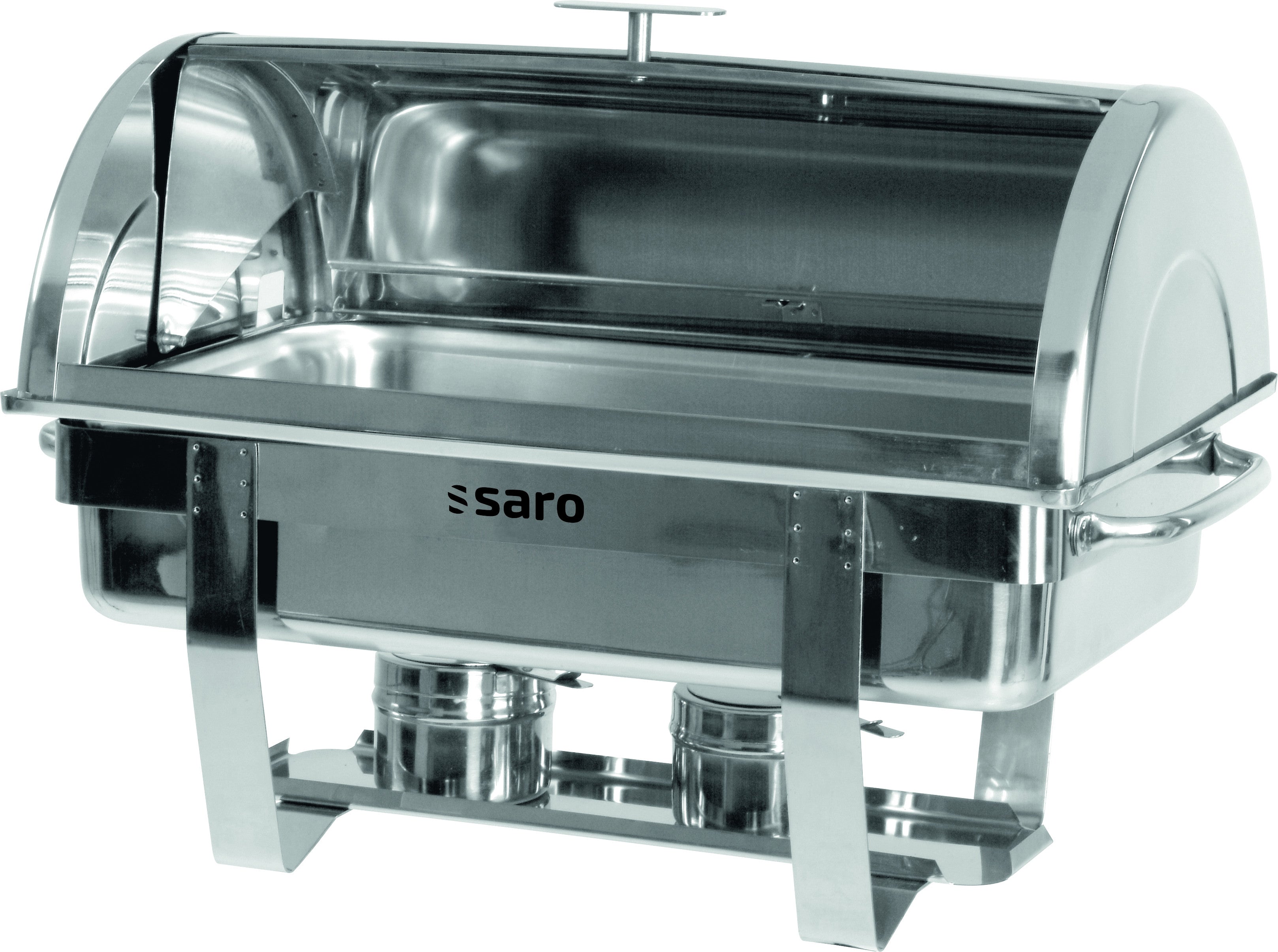 Chafing dish - Inox - GN 1/1 - Couvercle roulant - DENNIS Saro - Chafing dish professionnel CHR - matériel cuisine pro - Cuistéo