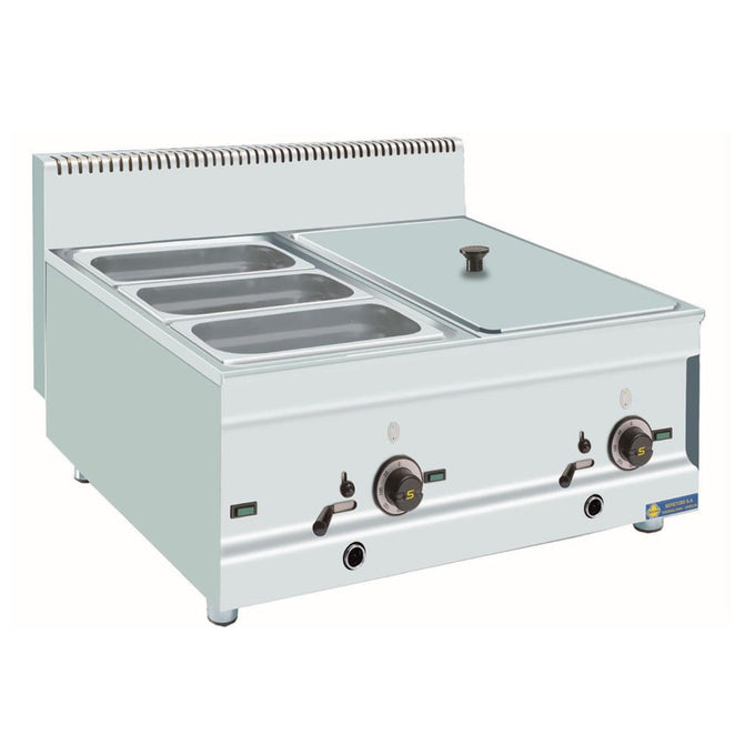 Bain-marie électrique à poser 2 cuves - 3 kW - 750 x 650 x 440 mm - BE2 - SER GAS - vue 1