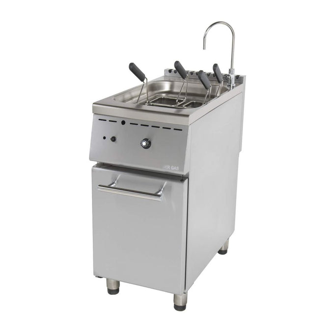 Cuiseur à pâtes gaz sur coffre 22 L - 7 kW gaz - 400 x 750 x 850 mm - BRG22 - SER GAS - vue 1