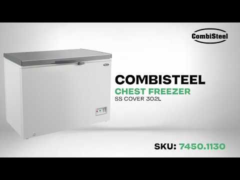 Congélateur bahut couvercle inox 302 L - L 1116 x P 644 x H 845 mm - Combisteel