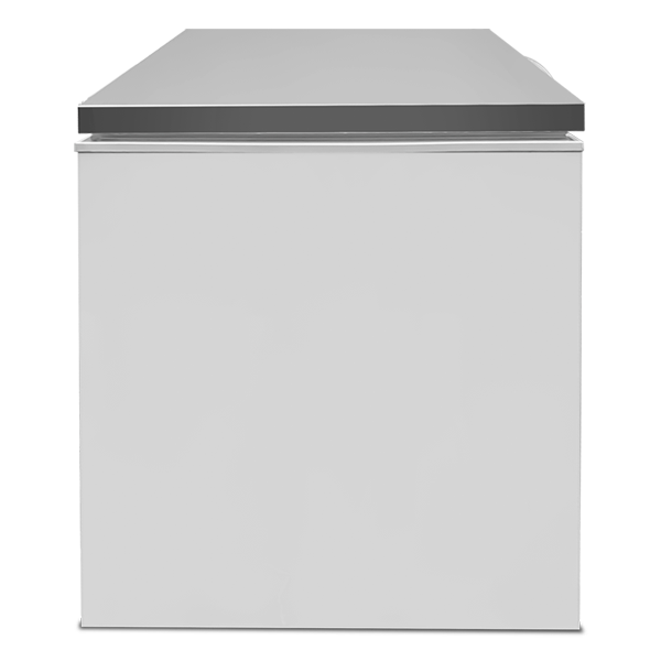 Congélateur coffre 358 L - blanc couvercle inox - de -18 à -25 °C - froid statique - L 1035 x P 720 x H 830 mm - Unninox
