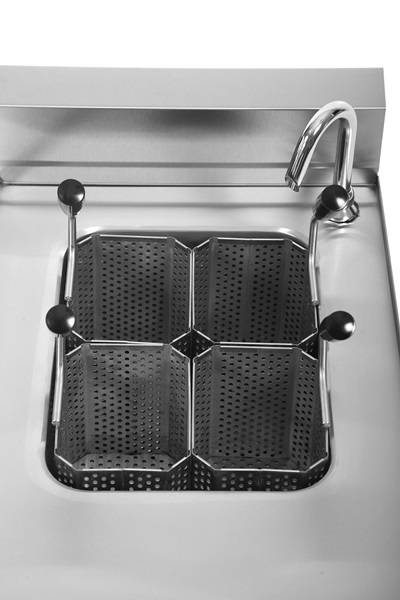 Cuiseur à pâtes électrique 1 cuve 12 L - L 400 x P 650 x H 300 mm - 7 kW 400 V - Unninox