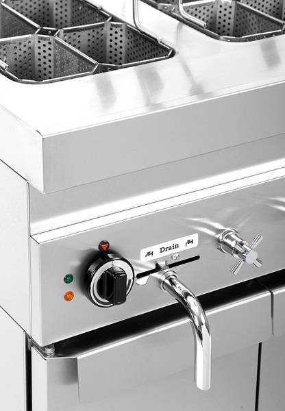 Cuiseur à pâtes électrique 2 cuves 2 x 12 L - L 700 x P 650 x H 300 mm - 2 x 7 kW 400 V - Unninox