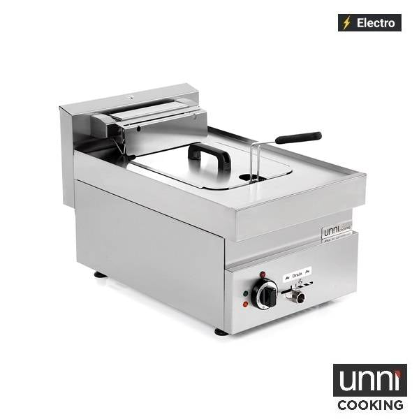 Friteuse électrique 1 cuve 10 L 7,5 kW 400 V - L 400 x P 650 x H 320 mm - Unninox