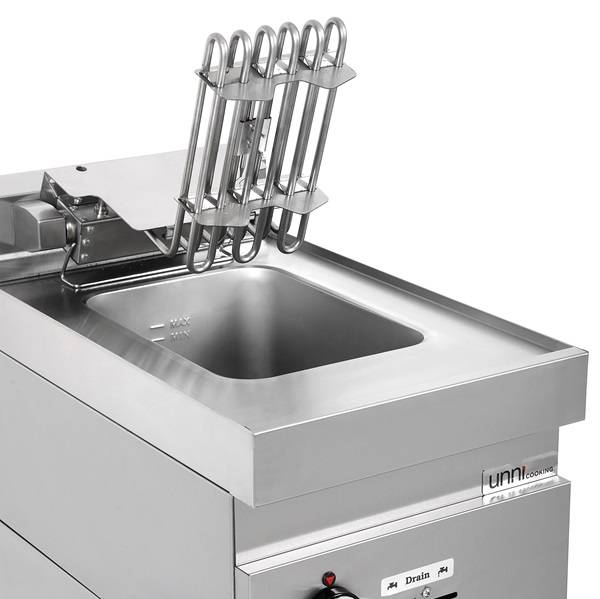 Friteuse électrique 1 cuve 10 L 7,5 kW 400 V - L 400 x P 650 x H 320 mm - Unninox