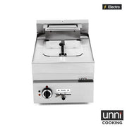 Friteuse électrique 1 cuve 10 L 7,5 kW 400 V - L 400 x P 650 x H 320 mm - Unninox