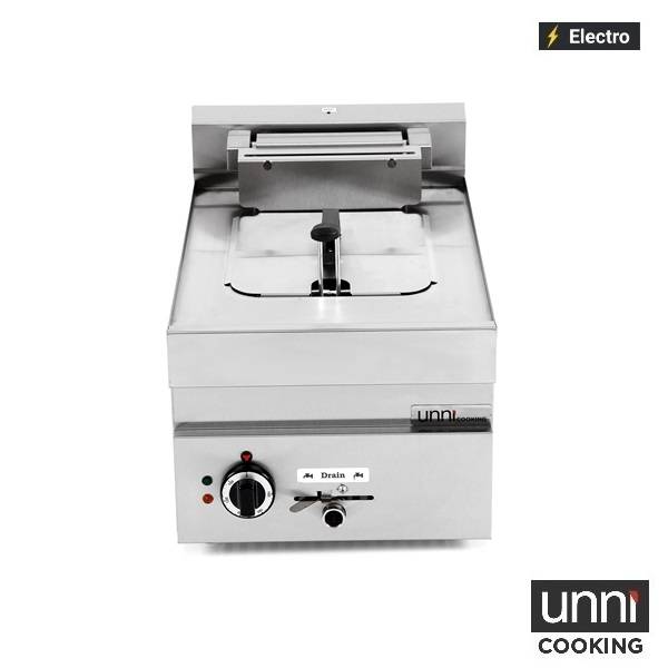 Friteuse électrique 1 cuve 10 L 7,5 kW 400 V - L 400 x P 650 x H 320 mm - Unninox