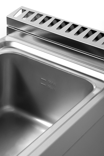 Bain-marie électrique à poser 1 cuve GN 1/1 - L 400 x P 700 x H 300 mm - 1,5 kW 230 V - Unninox