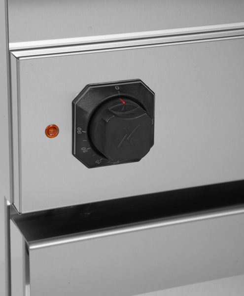 Bain-marie électrique sur meuble 1 cuve GN 1/1 - L 400 x P 700 x H 850/900 mm - 1,5 kW 230 V - Unninox