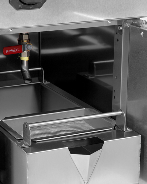 Friteuse électrique sur meuble 1 cuve 10 L - L 400 x P 700 x H 850/900 mm - 9 kW 400 V - Unninox