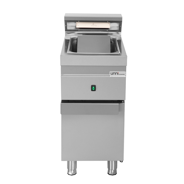 Chauffe-frites électrique sur meuble 1 x GN 1/1 - L 400 x P 700 x H 850/900 mm - 1 kW 230 V - Unninox