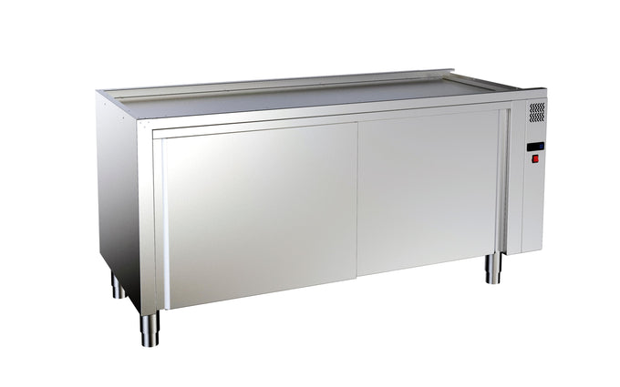 Module chauffant adossé inox 1200 x 700 x 850 mm 2000 W
