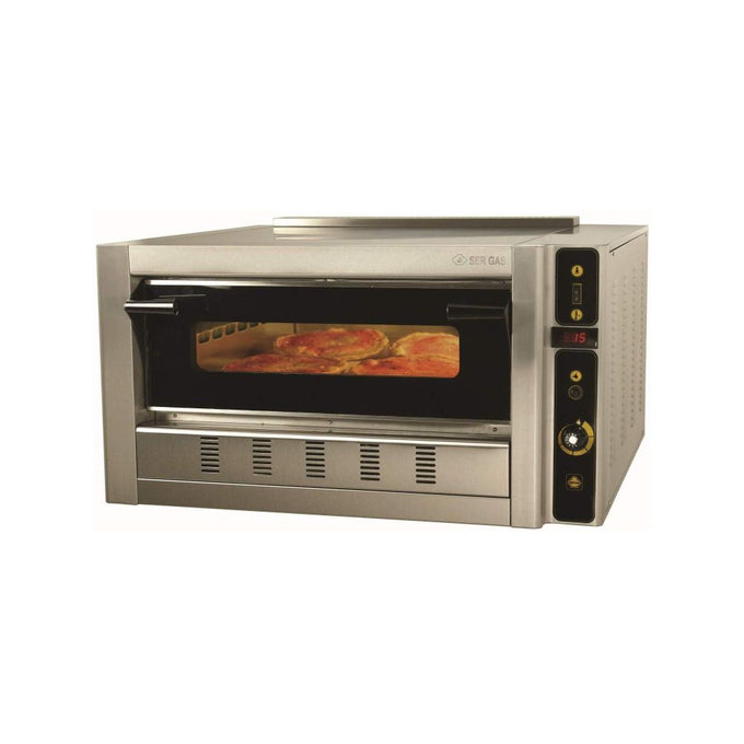 Four à pizza gaz 1 chambre 4 pizzas Ø 30 cm - chambre 610 x 610 x 170 mm - FG4 - SER GAS - vue 1