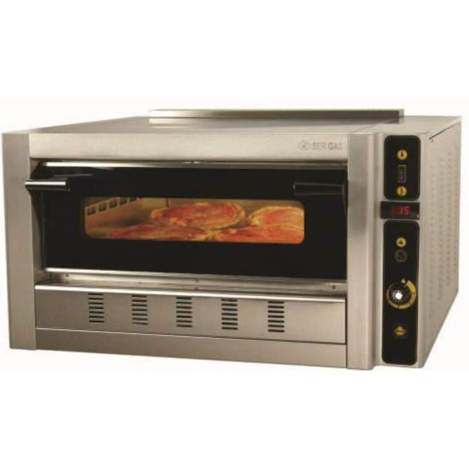 Four à pizza gaz 1 chambre 4 pizzas Ø 35 cm - chambre 710 x 700 x 170 mm - FG70 - SER GAS - vue 1