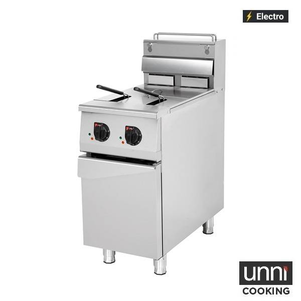 Friteuse électrique 2 x 12,5 L - 18 kW 400 V - L 420 x P 832 x H 850 mm - Unninox