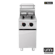 Friteuse électrique 2 x 12,5 L - 18 kW 400 V - L 420 x P 832 x H 850 mm - Unninox