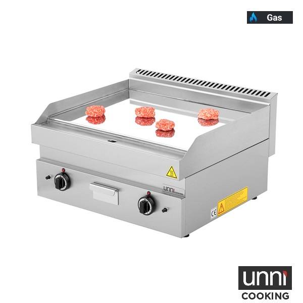 Plancha gaz chrome 11,5 kW - L 700 x P 650 x H 320 mm - Unninox