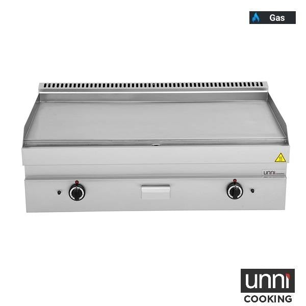 Plancha gaz lisse - L 1100 x P 650 x H 320 mm - 12 kW - Unninox