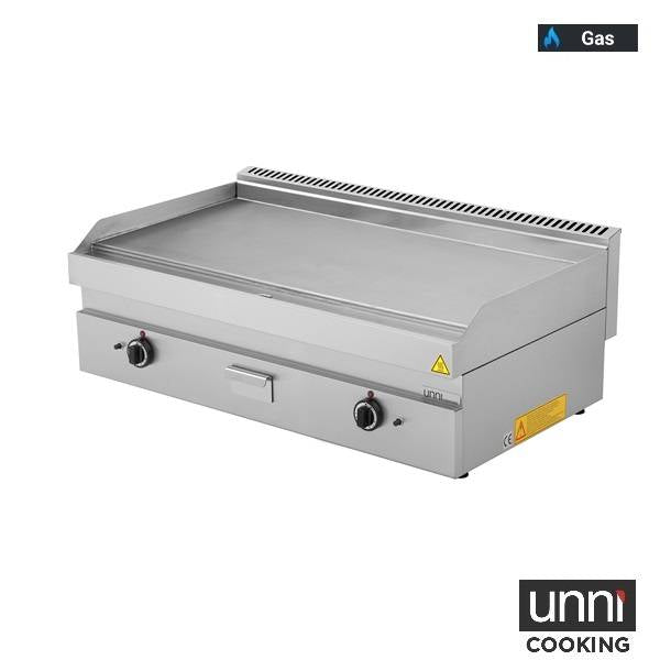 Plancha gaz lisse - L 1100 x P 650 x H 320 mm - 12 kW - Unninox