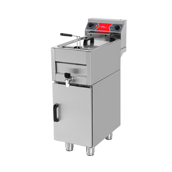 Friteuse électrique sur pieds 10 L - 9 kW 400 V - L 325 x P 650 x H 850 mm - Unninox
