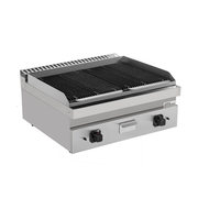Grill pierre de lave gaz à poser - 18 kW - L 800 x P 700 x H 300 mm - Unninox