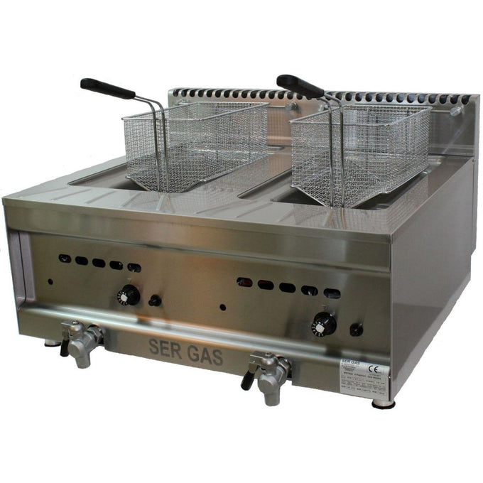 Friteuse gaz à poser 2 cuves 2 x 10 L - GF20 - SER GAS - vue 1