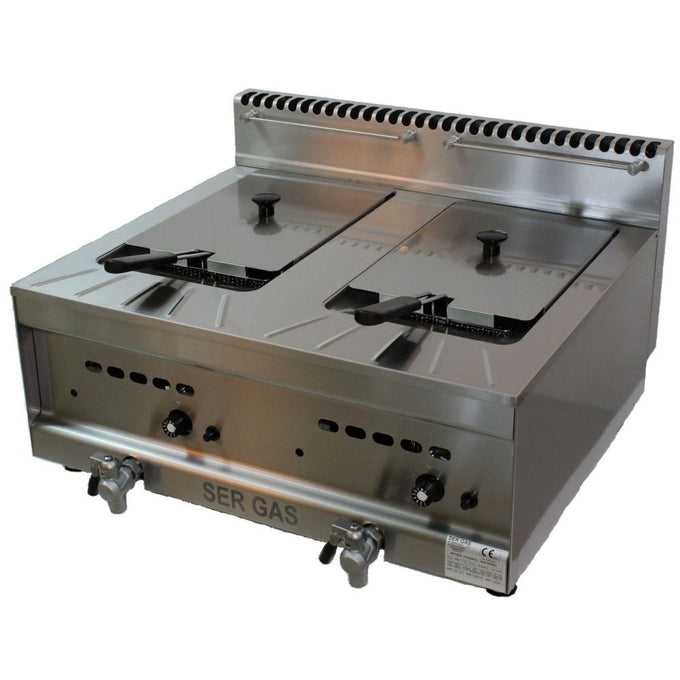 Friteuse gaz à poser 2 cuves 2 x 10 L - GF20 - SER GAS - vue 2