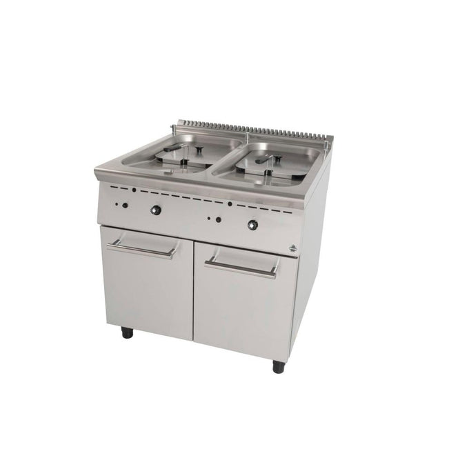 Friteuse gaz sur coffre 2 cuves 2 x 15 L - GF8S9 - SER GAS - vue 1