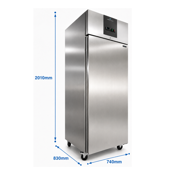 Armoire réfrigérée positive 1 porte 650 L - L 740 x P 830 x H 2010 mm - Unninox