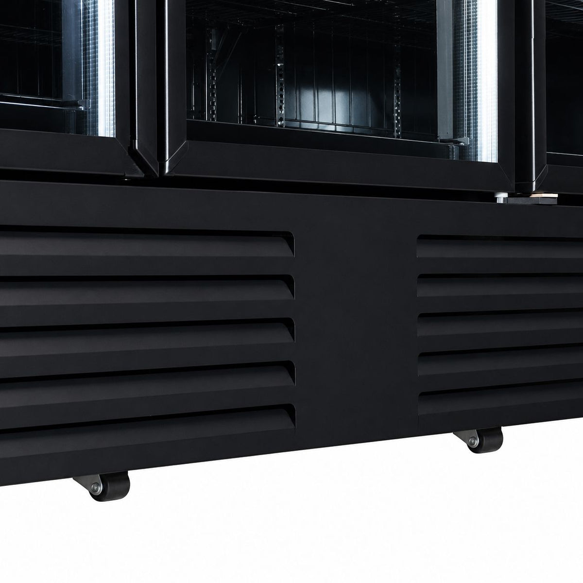 Congélateur 4 portes vitrées noir JDE-2025F BL - L 2550 x P 760 x H 2003 mm - Combisteel