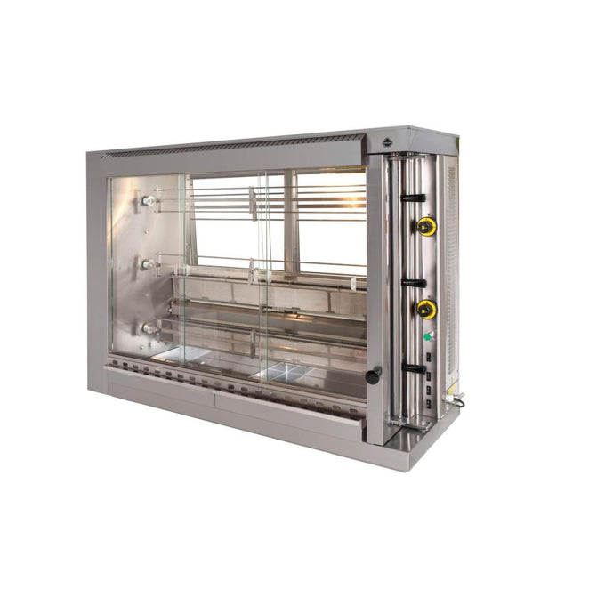 Rôtissoire gaz 3 broches 21 poulets - 18 kW gaz - KG3 - SER GAS - vue 1