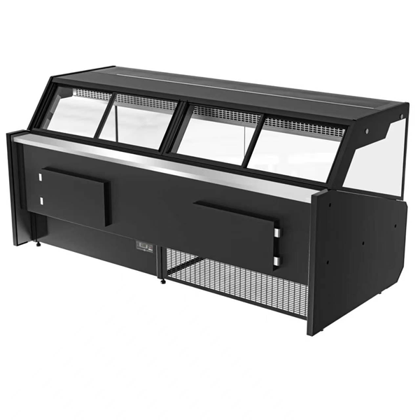 Vitrine réfrigérée viande statique 2,5 kW - L 3820 x P 1150 x H 1228 mm - Unninox
