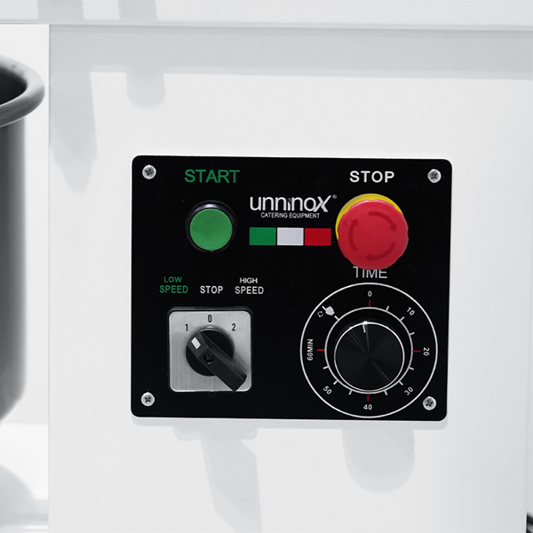 Pétrin à spirale 30 L - 2 vitesses - 1,1 kW 230 V - Unninox