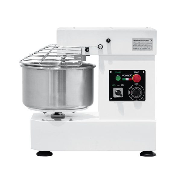 Pétrin à spirale 20 L - 2 vitesses - 0,75 kW 400 V - Unninox