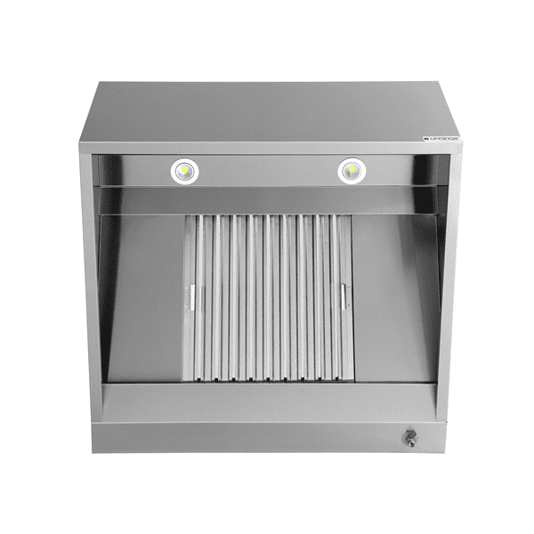 Hotte caisson inox - L 1000 x P 950 x H 400 mm - Unninox