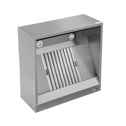 Hotte caisson inox - L 1000 x P 950 x H 400 mm - Unninox
