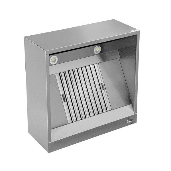 Hotte caisson inox - L 1000 x P 950 x H 400 mm - Unninox