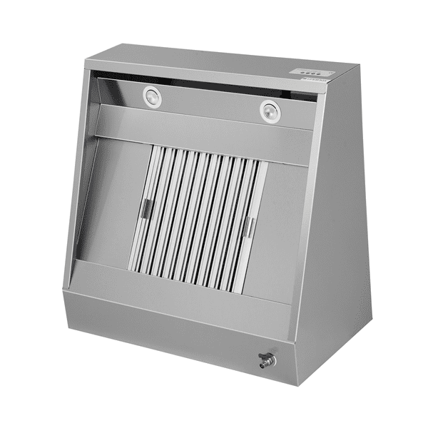 Hotte murale inox avec moteur intégré - L 1000 x P 950 x H 520 mm - 1400 m³/h - Unninox