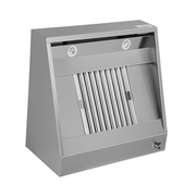 Hotte murale inox avec moteur intégré - L 1000 x P 950 x H 520 mm - 1400 m³/h - Unninox