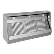 Hotte murale inox avec moteur intégré - L 1600 x P 950 x H 520 mm - 1800 m³/h - Unninox